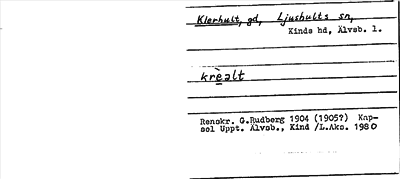 Bild på arkivkortet för arkivposten Klerhult