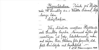 Bild på arkivkortet för arkivposten Korsbäcken