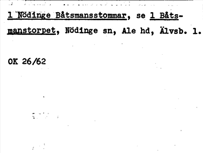 Bild på arkivkortet för arkivposten Nödinge Båtsmansstommar, se1 Båtsmanstorpet