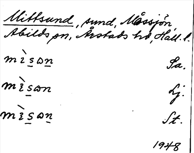 Bild på arkivkortet för arkivposten Mittsund