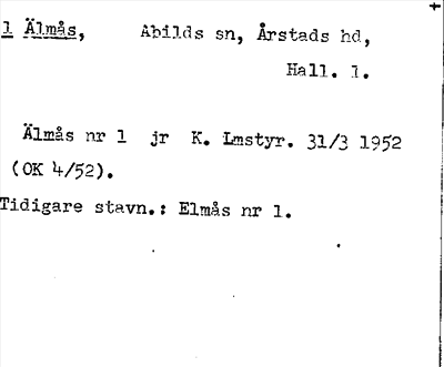 Bild på arkivkortet för arkivposten Älmås