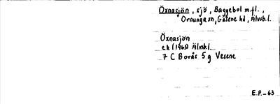 Bild på arkivkortet för arkivposten Öxnasjön