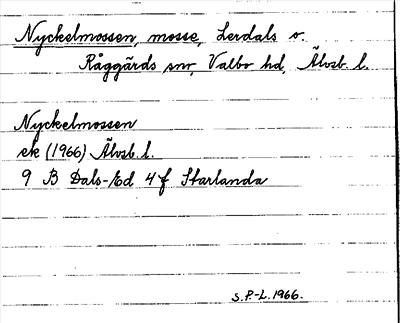 Bild på arkivkortet för arkivposten Nyckelmossen