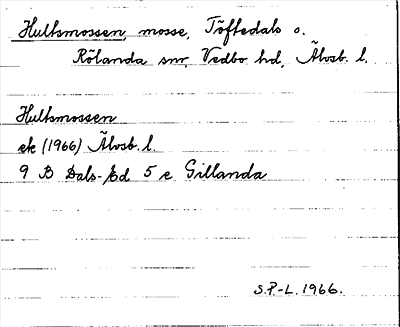 Bild på arkivkortet för arkivposten Hultsmossen