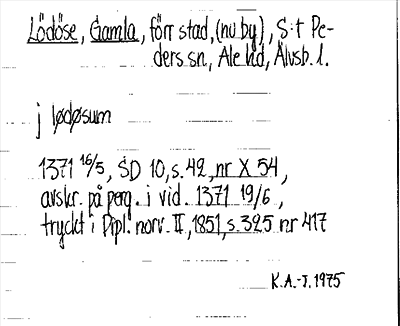 Bild på arkivkortet för arkivposten Lödöse, Gamla