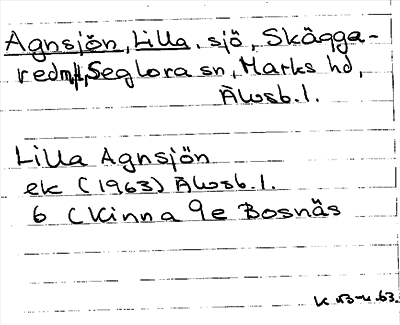 Bild på arkivkortet för arkivposten Agnsjön, Lilla