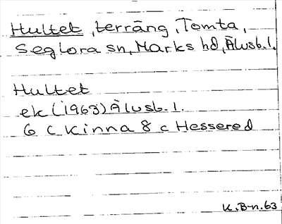Bild på arkivkortet för arkivposten Hultet