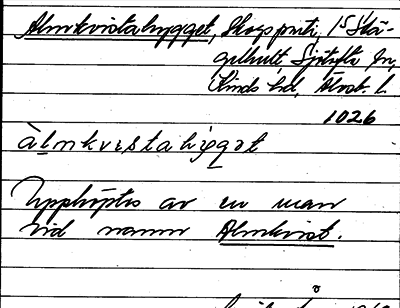 Bild på arkivkortet för arkivposten Almkvistahygget