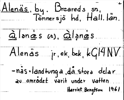 Bild på arkivkortet för arkivposten Alenäs