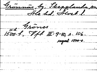 Bild på arkivkortet för arkivposten Grönnäs