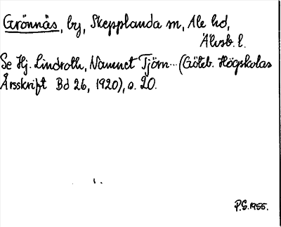 Bild på arkivkortet för arkivposten Grönnäs