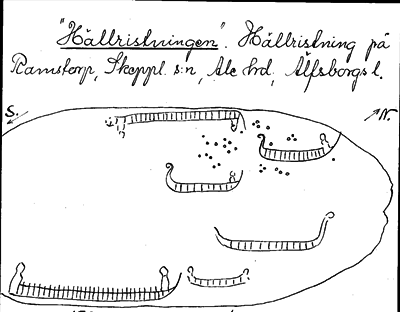 Bild på arkivkortet för arkivposten »Hällristningen»