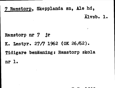 Bild på arkivkortet för arkivposten Ramstorp