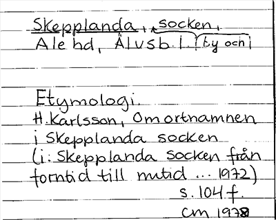 Bild på arkivkortet för arkivposten Skepplanda