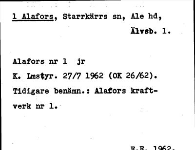 Bild på arkivkortet för arkivposten Alafors