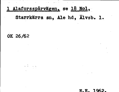 Bild på arkivkortet för arkivposten Alaforsspårvägen, se 18  Nol