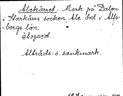 Bild på arkivkortet för arkivposten Alekärret