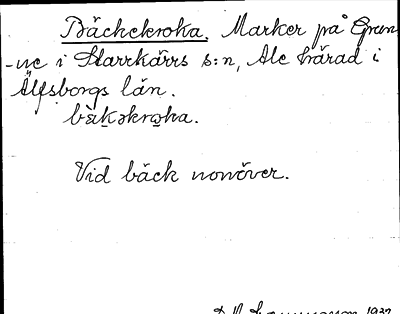 Bild på arkivkortet för arkivposten Bäckekroka