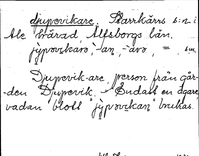 Bild på arkivkortet för arkivposten djupevikare