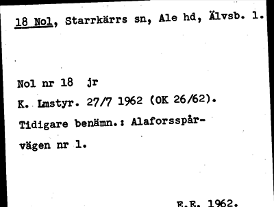 Bild på arkivkortet för arkivposten Nol