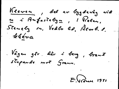 Bild på arkivkortet för arkivposten Kleven