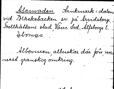 Bild på arkivkortet för arkivposten Alemaden
