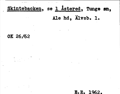 Bild på arkivkortet för arkivposten Skintebacken, se 1 Åstered