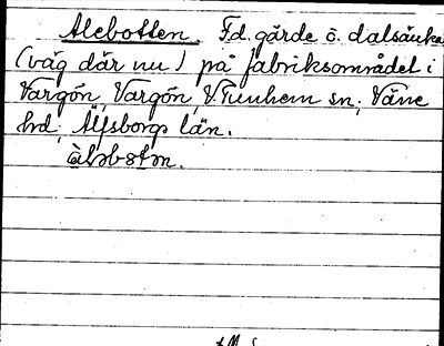 Bild på arkivkortet för arkivposten Alebotten