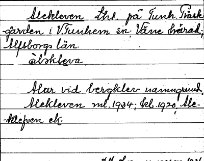 Bild på arkivkortet för arkivposten Alekleven