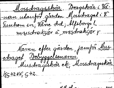 Bild på arkivkortet för arkivposten Mossdragsskär
