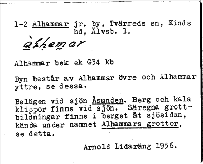 Bild på arkivkortet för arkivposten Alhammar