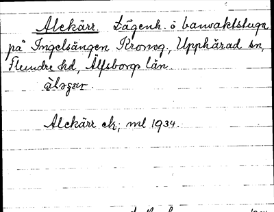 Bild på arkivkortet för arkivposten Alekärr
