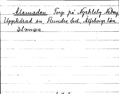 Bild på arkivkortet för arkivposten Alemaden