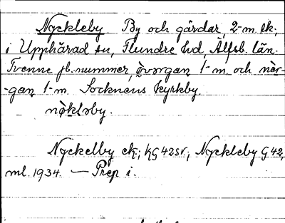 Bild på arkivkortet för arkivposten Nyckleby