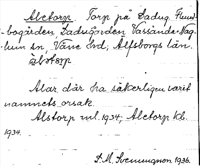 Bild på arkivkortet för arkivposten Aletorp
