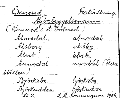 Bild på arkivkortet för arkivposten Öxnered