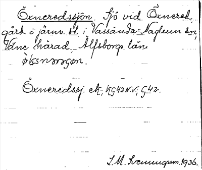 Bild på arkivkortet för arkivposten Öxneredssjön