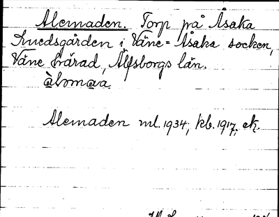 Bild på arkivkortet för arkivposten Alemaden