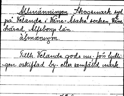 Bild på arkivkortet för arkivposten Allmänningen