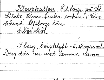 Bild på arkivkortet för arkivposten Klevekullen