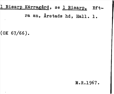 Bild på arkivkortet för arkivposten Risarp Kärragård, se 1 Risarp