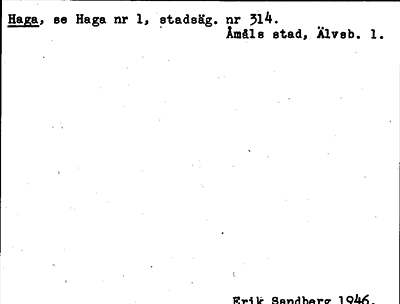 Bild på arkivkortet för arkivposten Haga