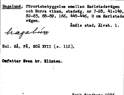Bild på arkivkortet för arkivposten Hagalund