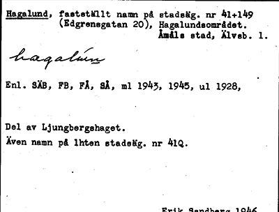 Bild på arkivkortet för arkivposten Hagalund