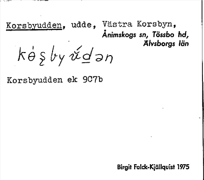 Bild på arkivkortet för arkivposten Korsbyudden