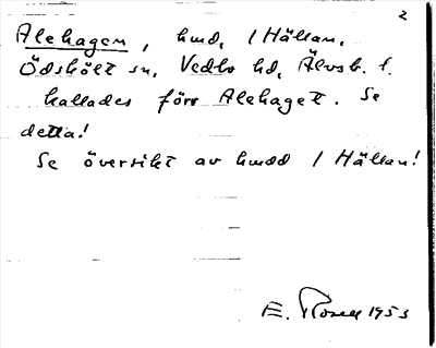 Bild på arkivkortet för arkivposten Alehagen