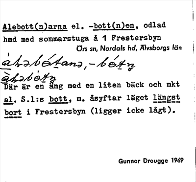 Bild på arkivkortet för arkivposten Alebott(n)arna el. Alebott(n)en