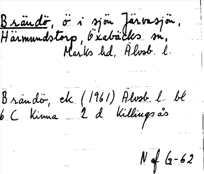 Bild på arkivkortet för arkivposten Brändö