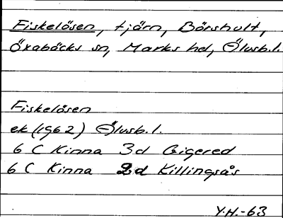 Bild på arkivkortet för arkivposten Fiskelösen