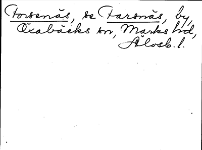 Bild på arkivkortet för arkivposten Forsenäs, se Farsnäs